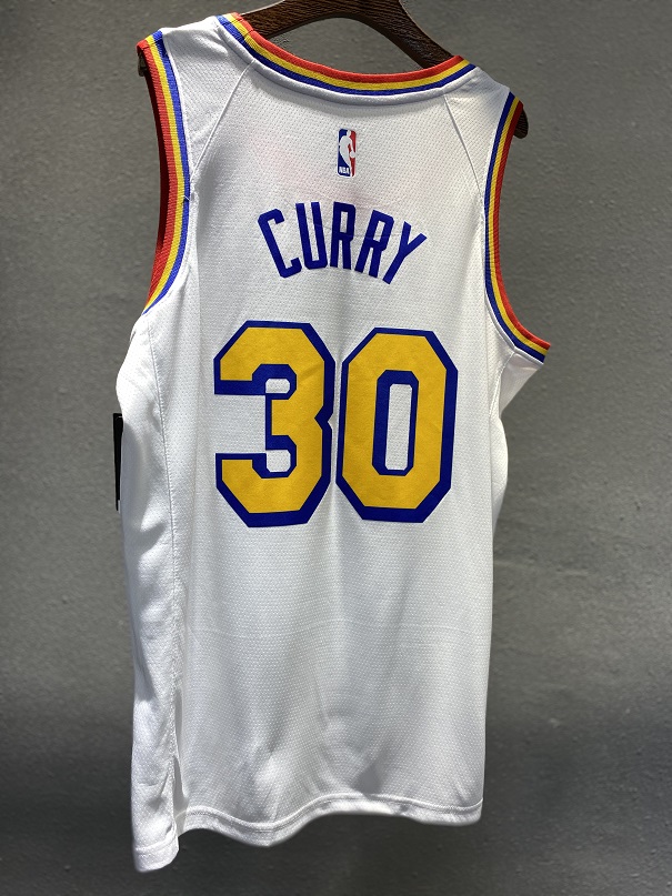 Men Golden State Warriors #30 Curry White Game Nike NBA Jerseys style 4
